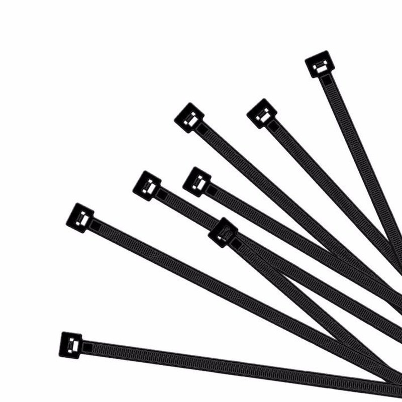 100x Kabelbinders tie-wraps zwart 430 x 4.8 mm