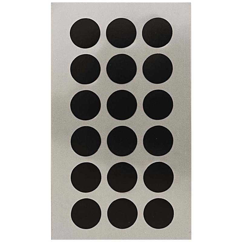 144x Zwarte ronde sticker etiketten 15 mm
