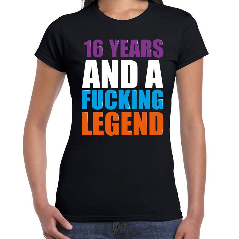 16 year legend / 16 jaar legende cadeau t-shirt zwart dames