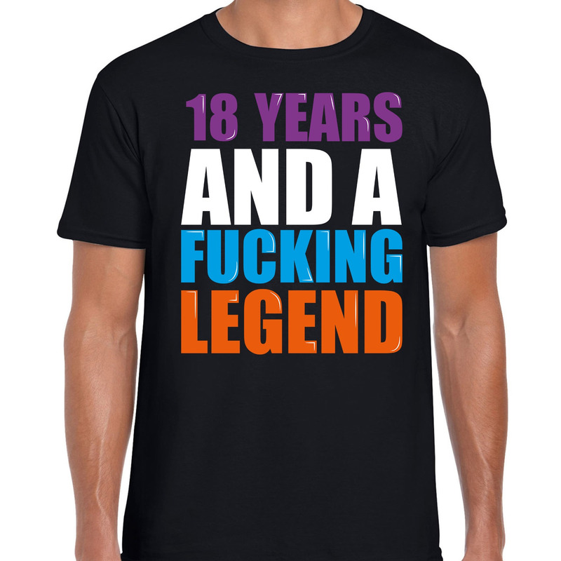 18 year legend / 18 jaar legende cadeau t-shirt zwart heren