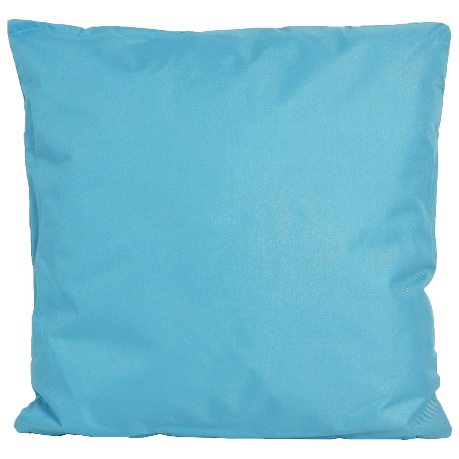 1x Bank/Sier kussens voor binnen en buiten in de kleur lichtblauw 45 x 45 cm