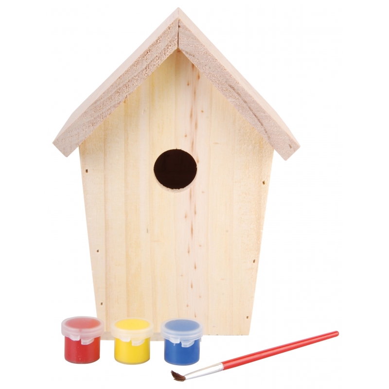 1x DIY vogelhuisje schilderen 20 cm