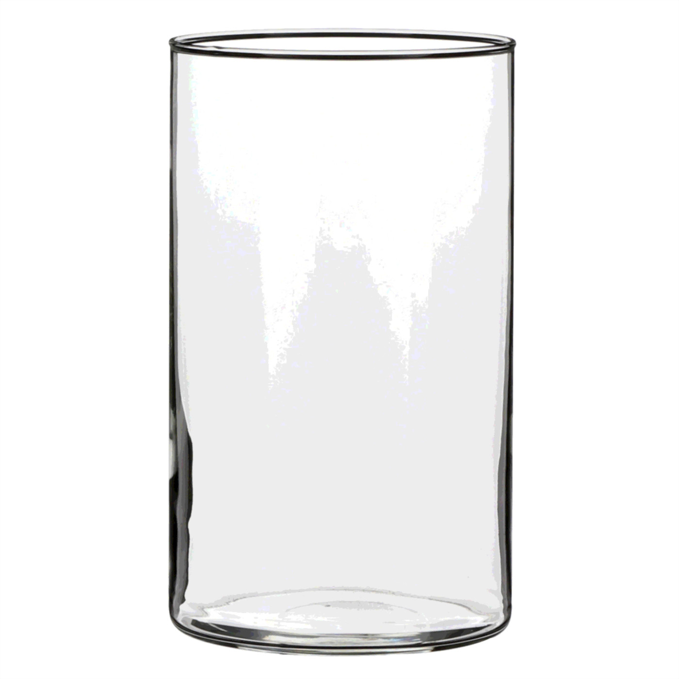 1x Glazen cilinder vaas/vazen 20 cm rond