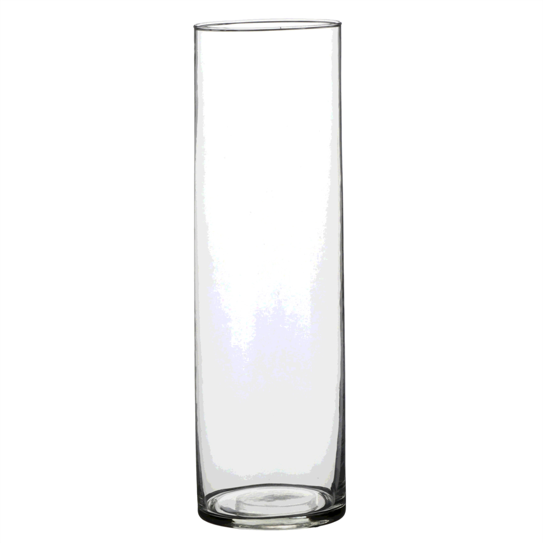 1x Glazen cilinder vaas/vazen 30 cm rond