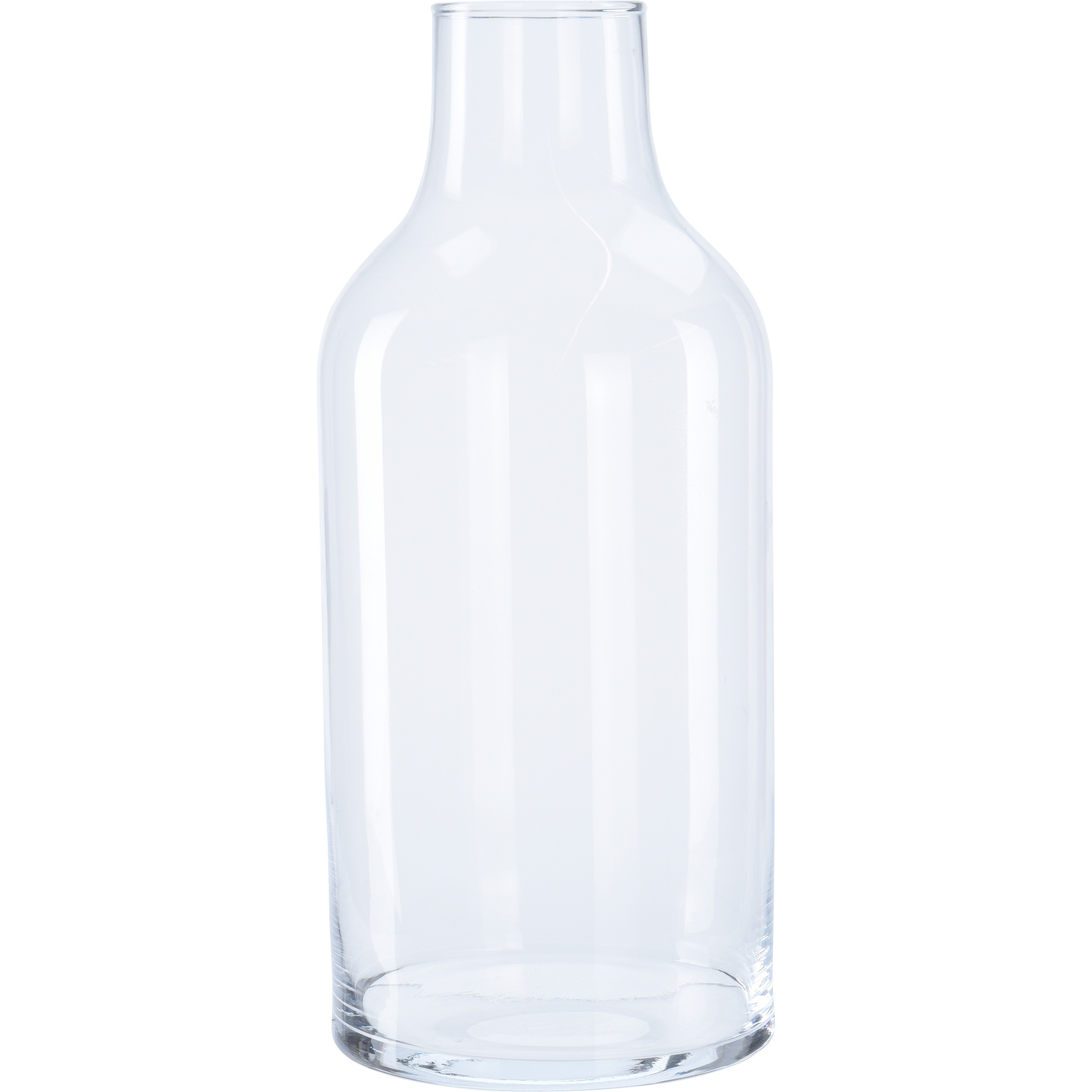 1x Glazen fles vaas/vazen 13,5 x 30 cm transparant 3300 ml