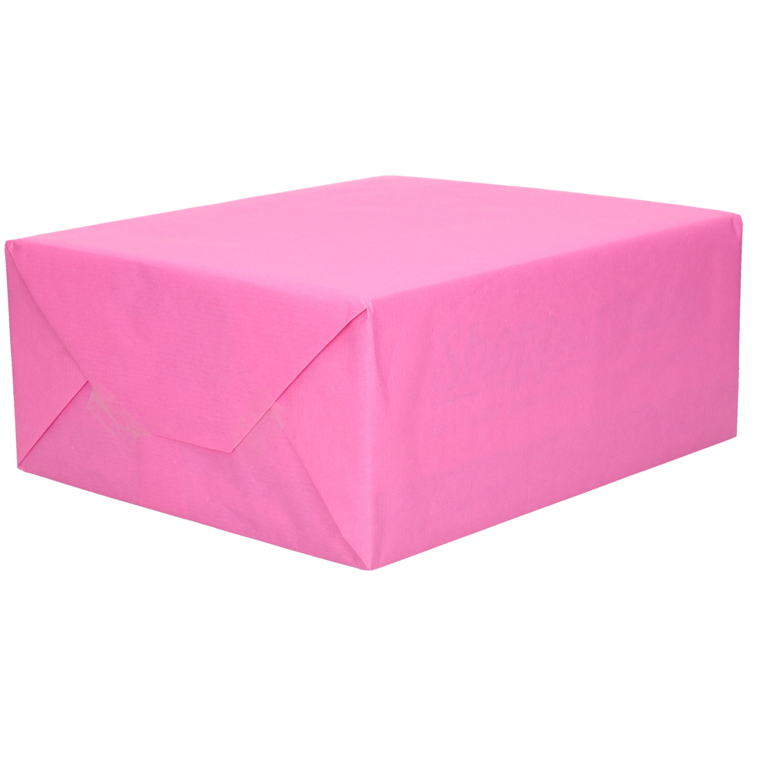 1x Rol kraft inpakpapier roze 200 x 70 cm