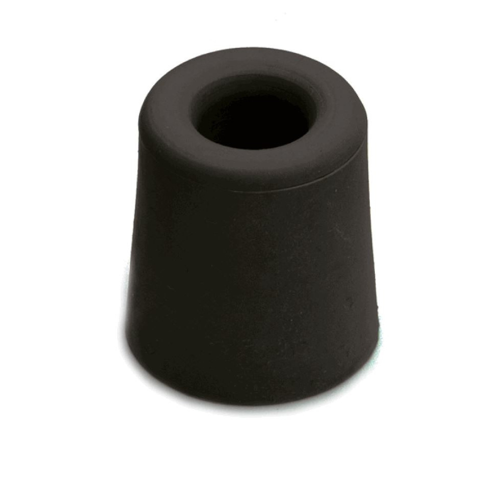 1x stuks deurstopper / deurbuffer rubber zwart 4,8 x 3,7,7 cm