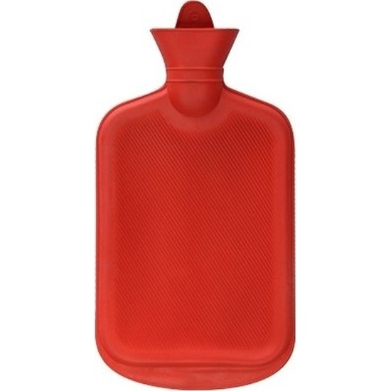 1x Stuks warmwater kruik rood 2 liter
