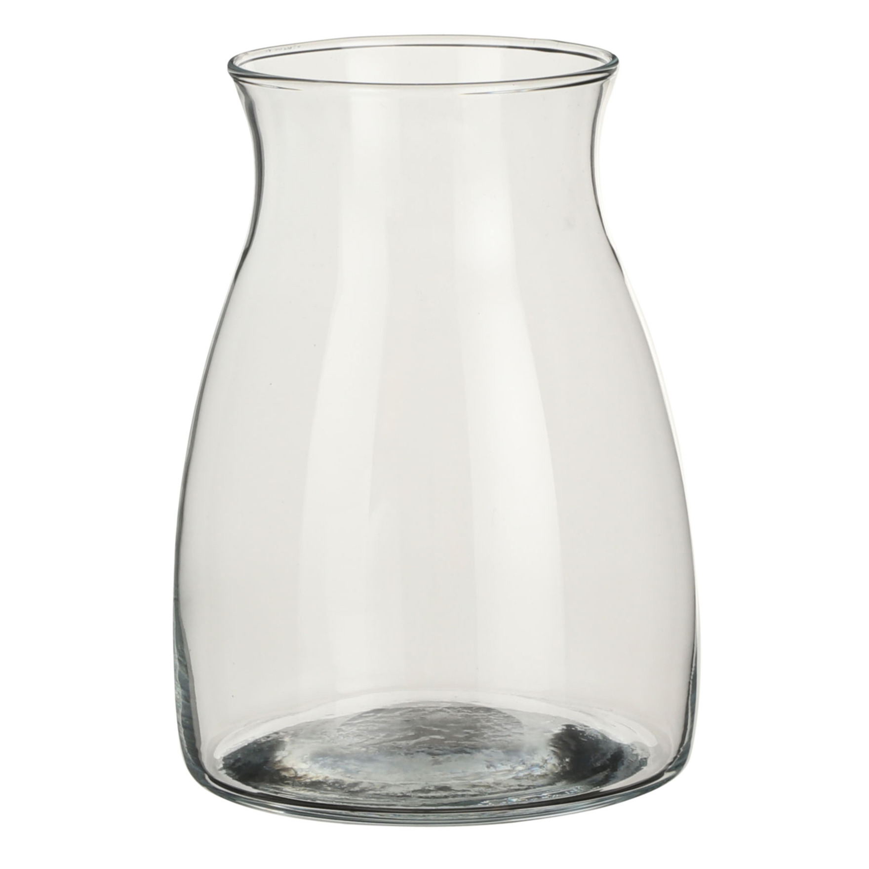 1x Transparante glazen bloemen vaas/vazen 20 cm hoog