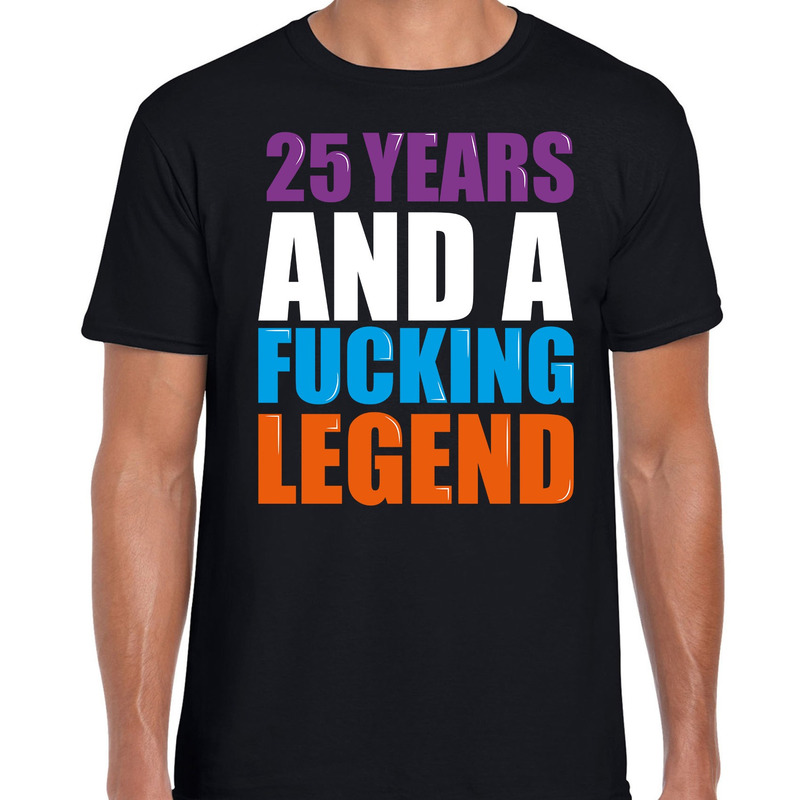 25 year legend / 25 jaar legende cadeau t-shirt zwart heren
