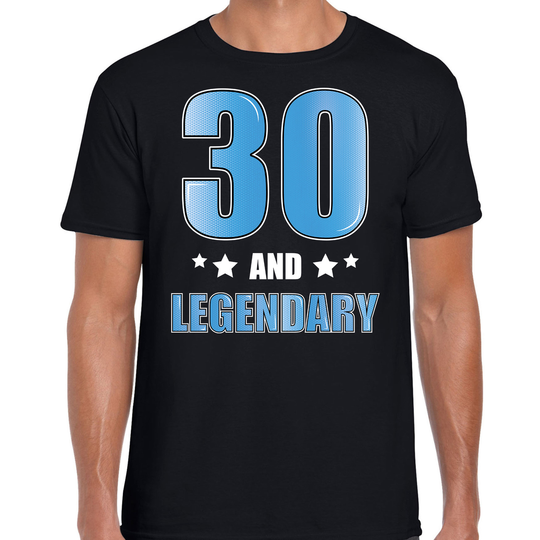 30 and legendary verjaardag cadeau t-shirt 30 jaar zwart voor heren