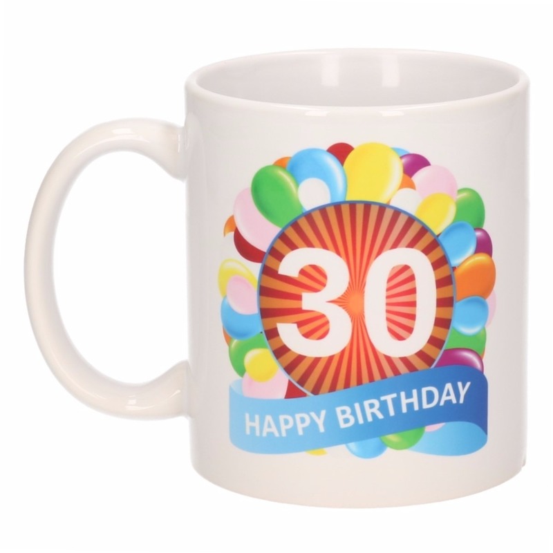 30 jaar verjaardag ballon thema theemok 300 ml