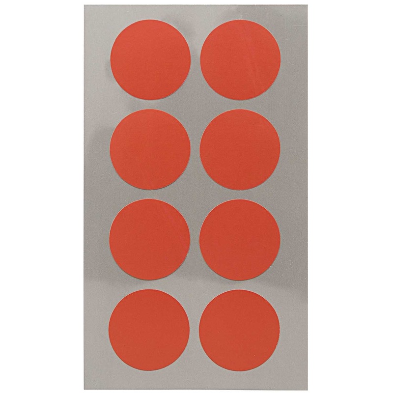 32x Rode ronde sticker etiketten 25 mm