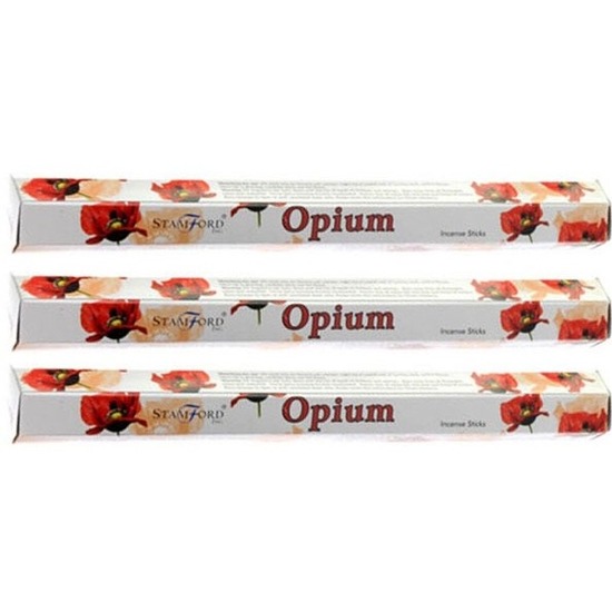 3x Pakje Stamford wierook stokjes opium geur