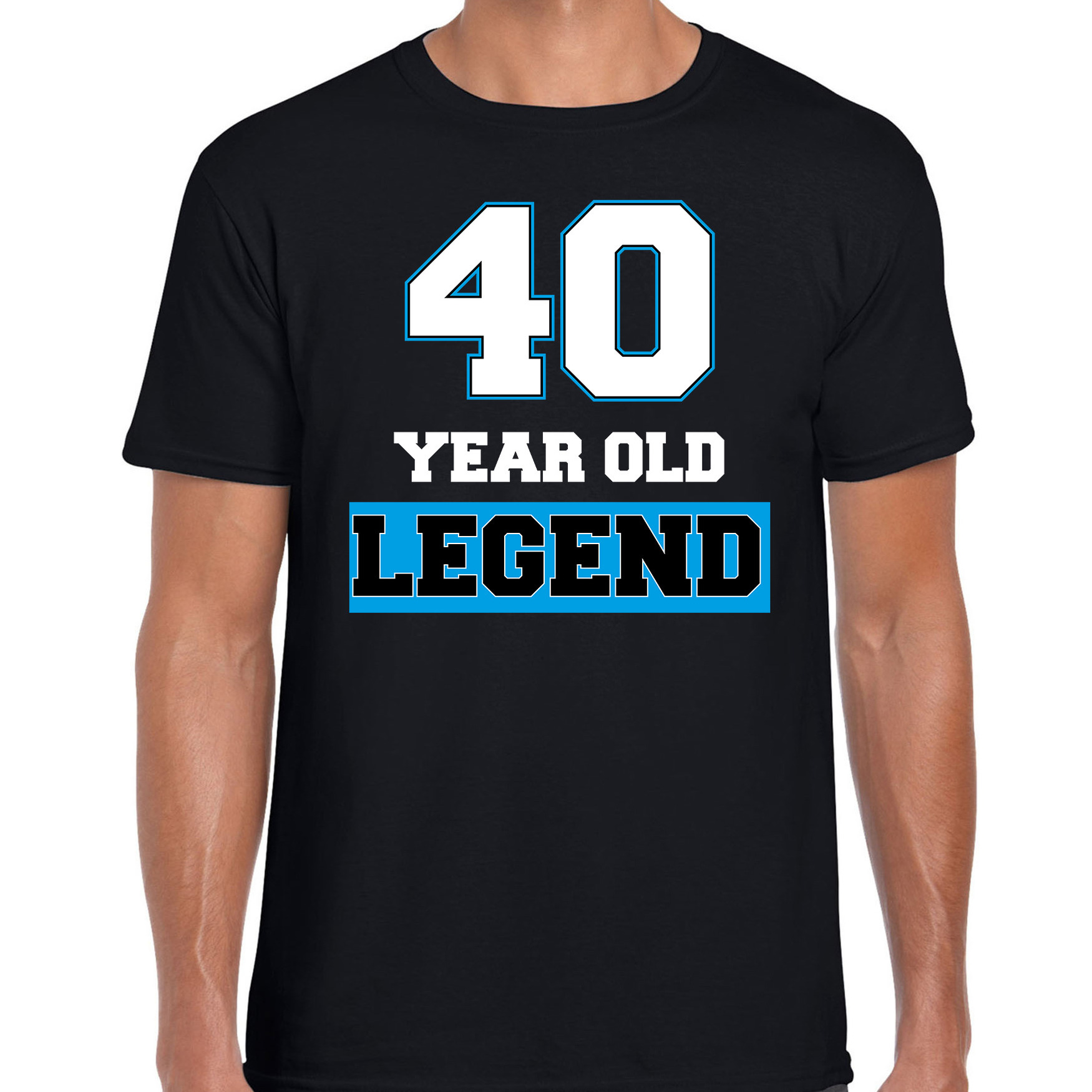 40 legend verjaardag cadeau t-shirt zwart voor heren