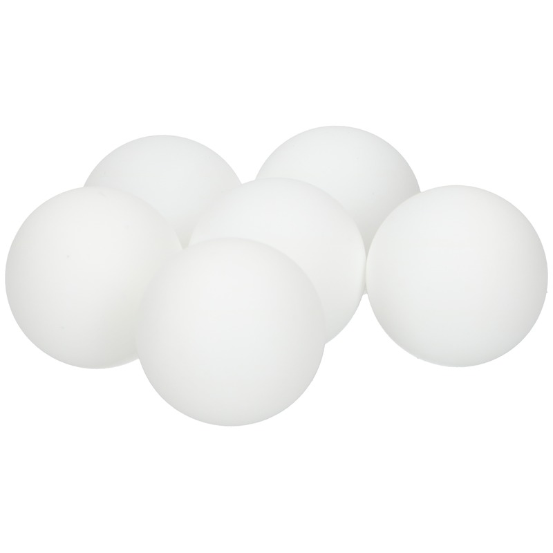 6x Speelgoed tafeltennis/ping pong balletjes wit 4 cm
