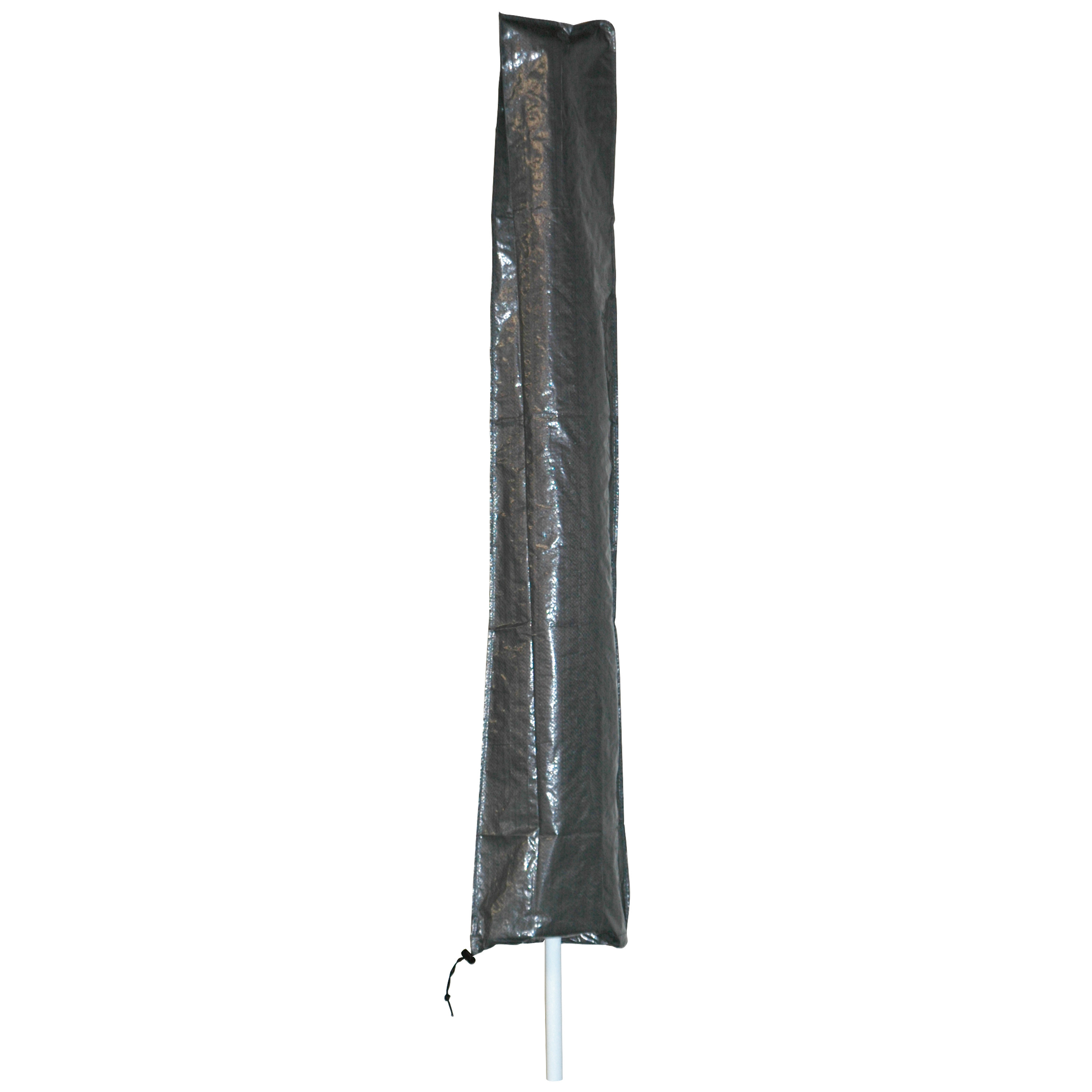 Afdekhoes / beschermhoes grijs voor zweefparasols met een diameter van 3 m inclusief stok