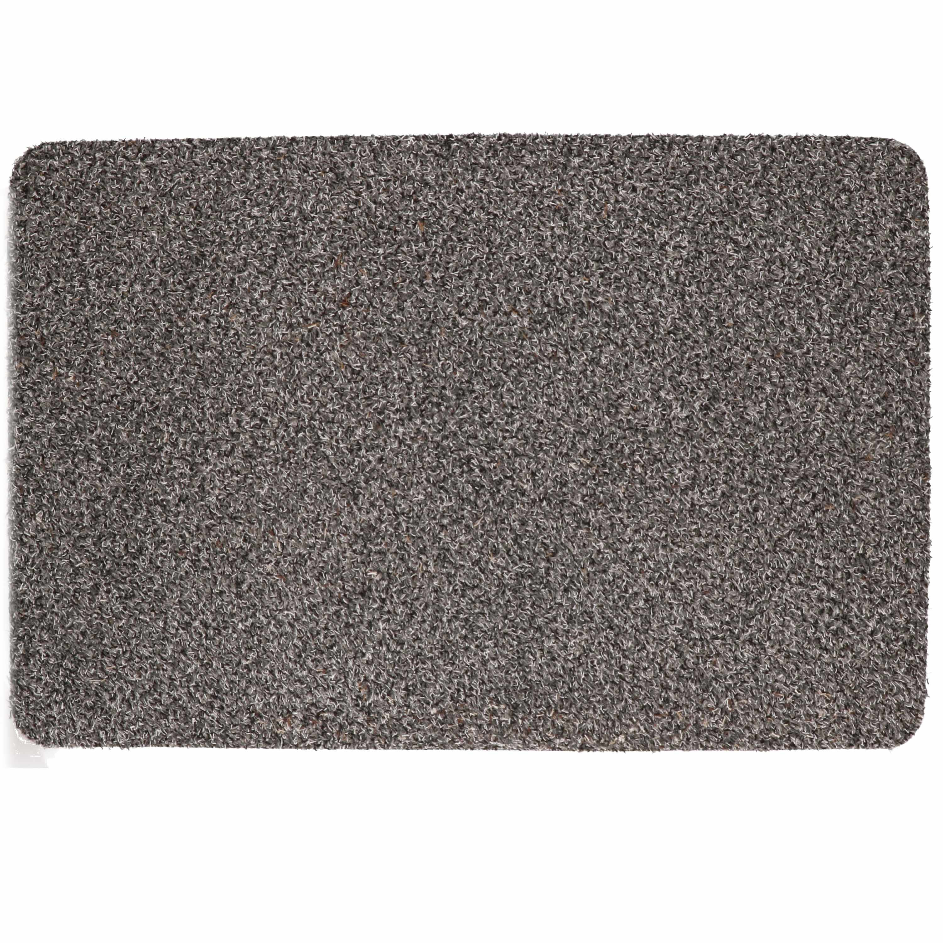 Anti slip deurmat/schoonloopmat pvc grijs extra absorberend 60 x 40 cm voor binnen