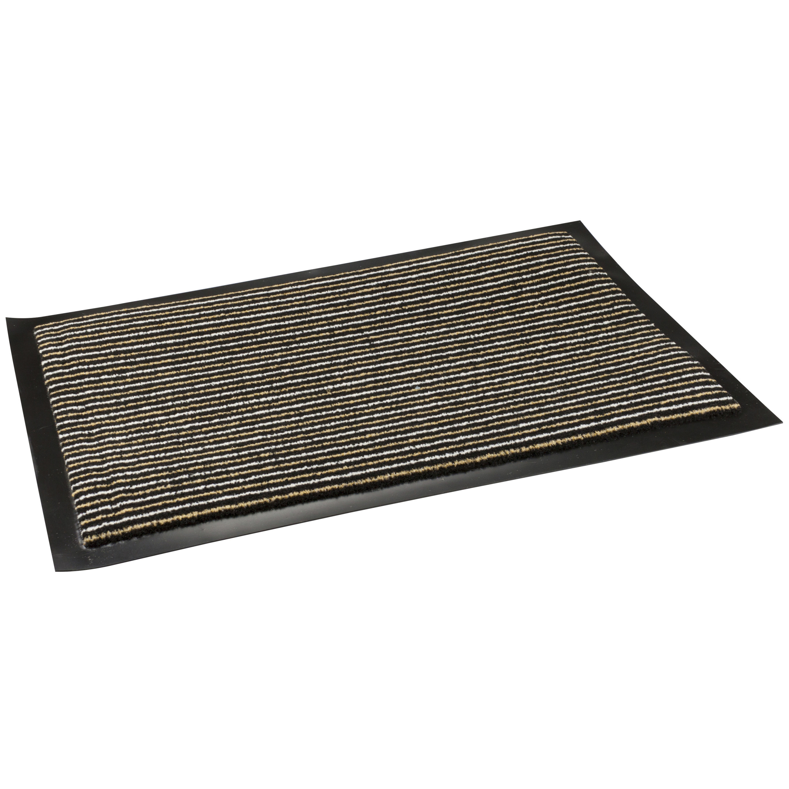 Anti slip deurmat/schoonloopmat PVC zwart 60 x 40 cm voor binnen