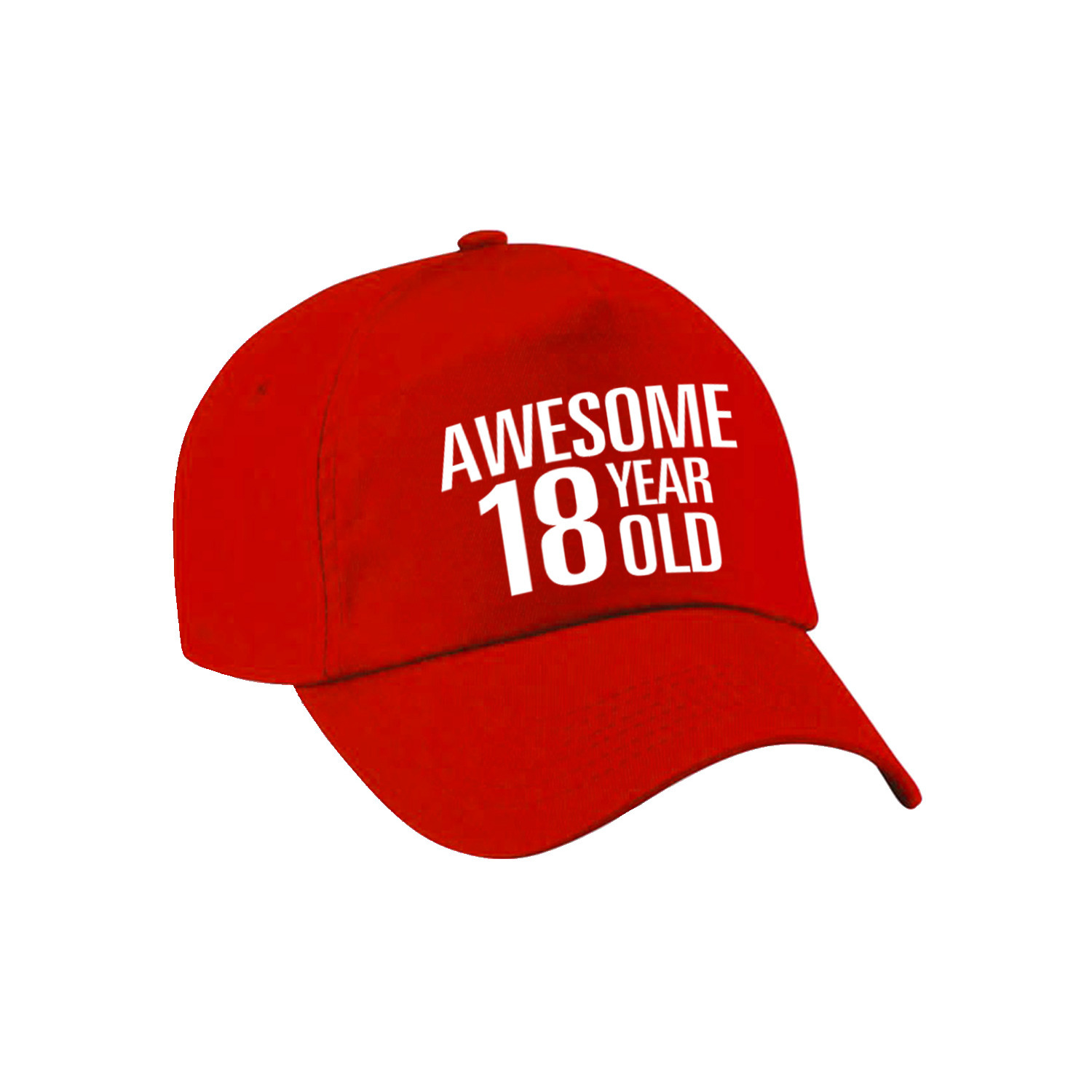 Awesome 18 year old verjaardag pet / cap rood voor dames en heren