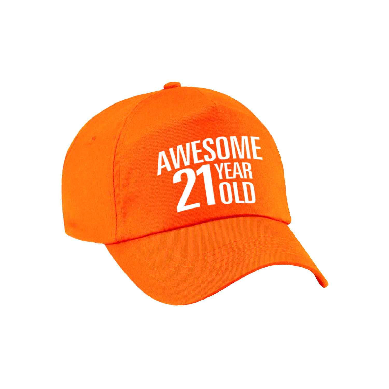 Awesome 21 year old verjaardag pet / cap oranje voor dames en heren