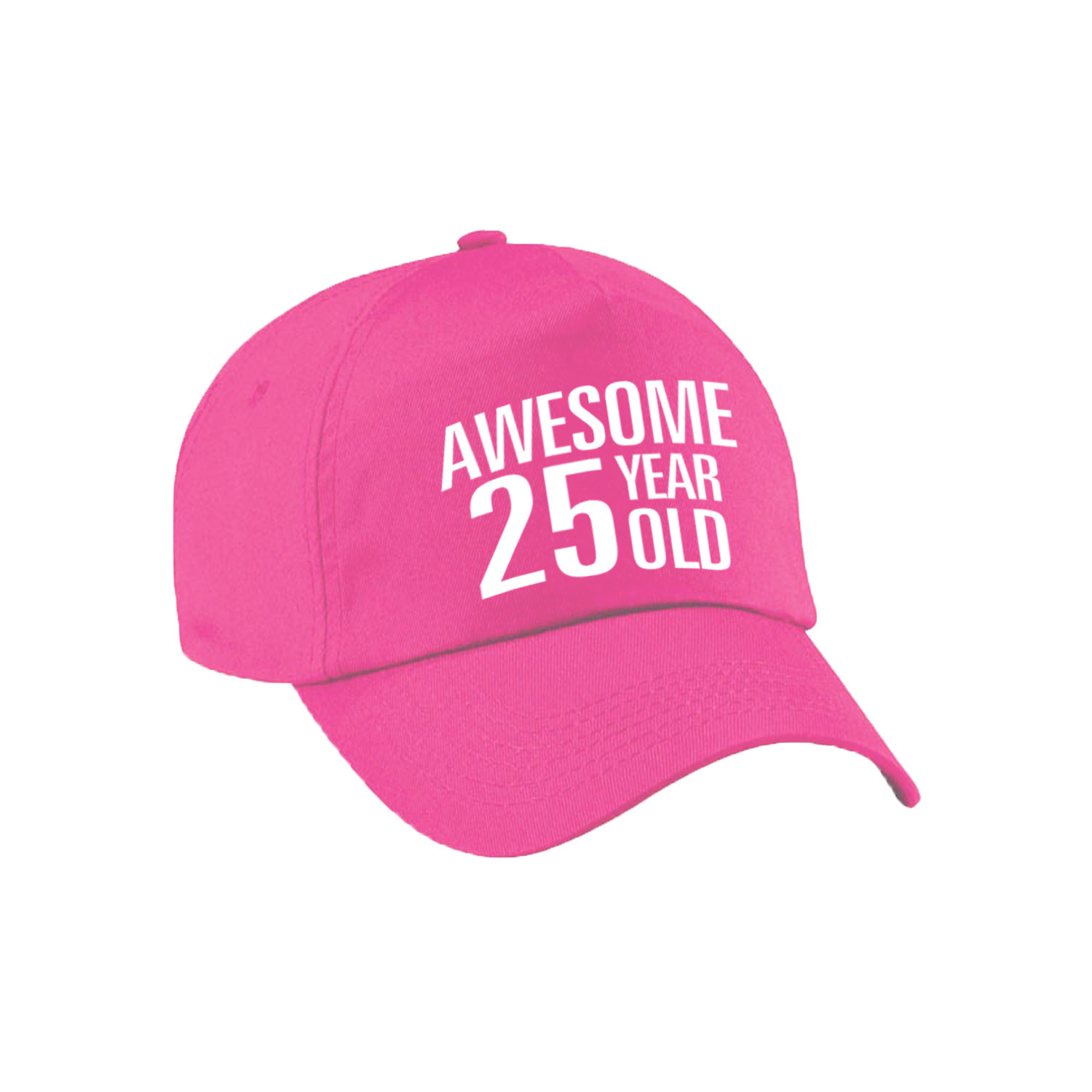 Awesome 25 year old verjaardag pet / cap roze voor dames en heren