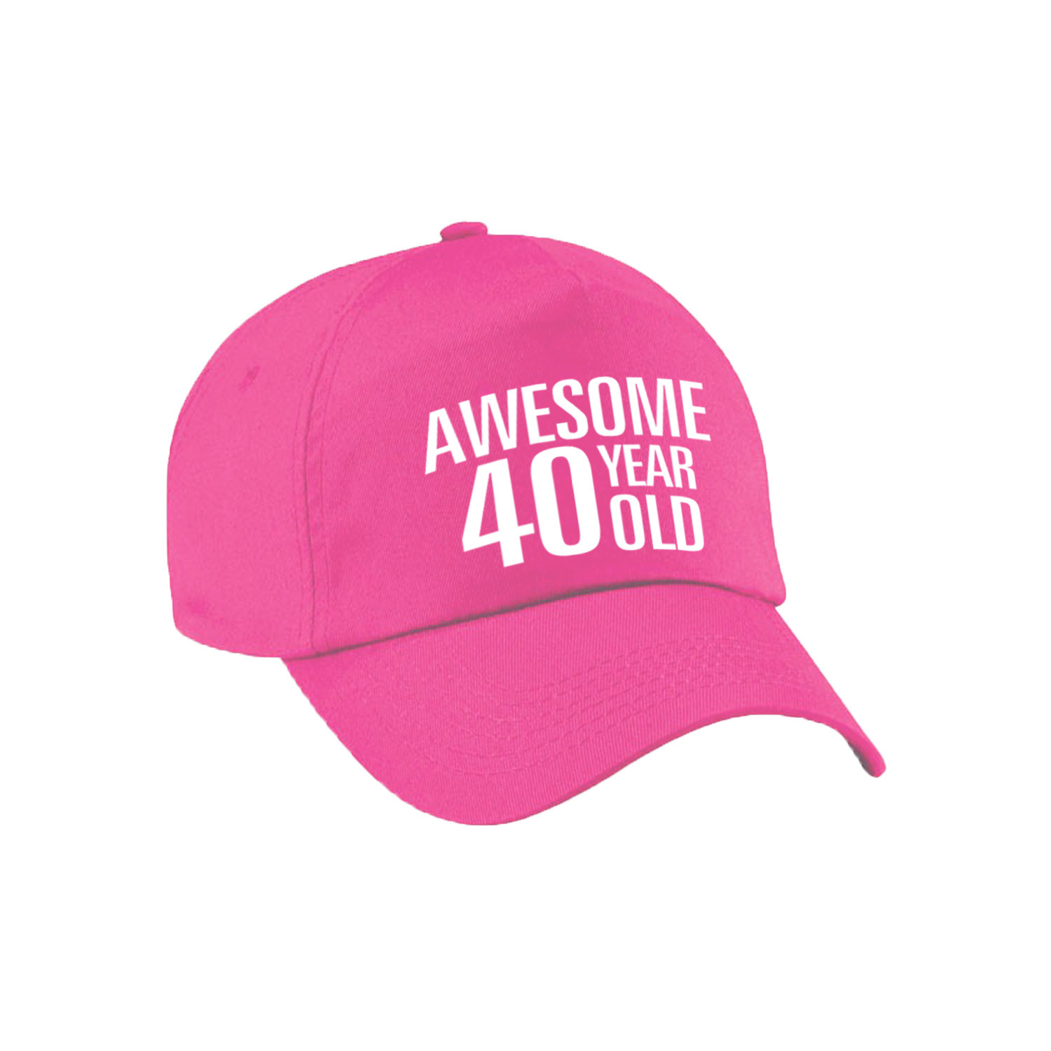 Awesome 40 year old verjaardag pet / cap roze voor dames en heren