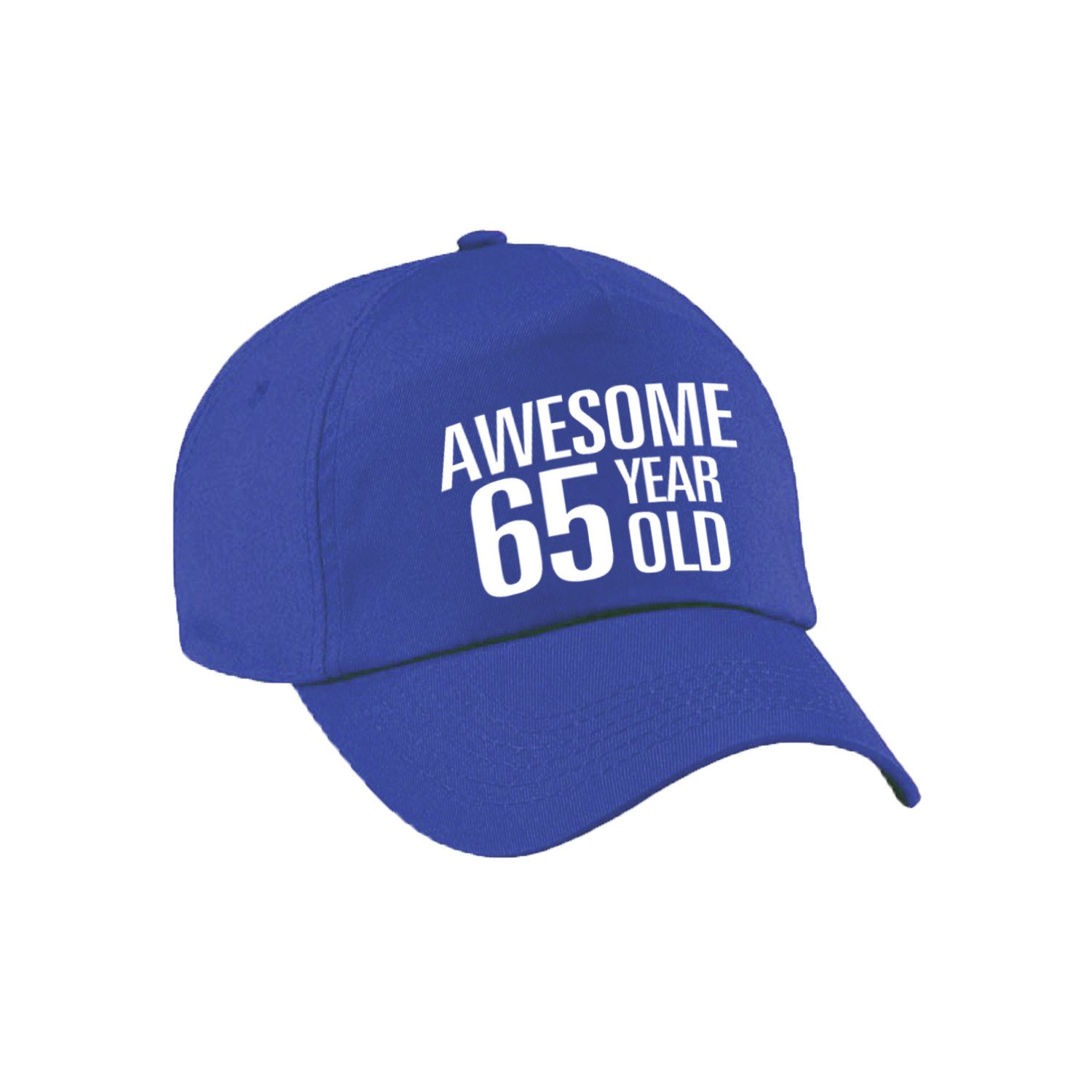 Awesome 65 year old verjaardag pet / cap blauw voor dames en heren