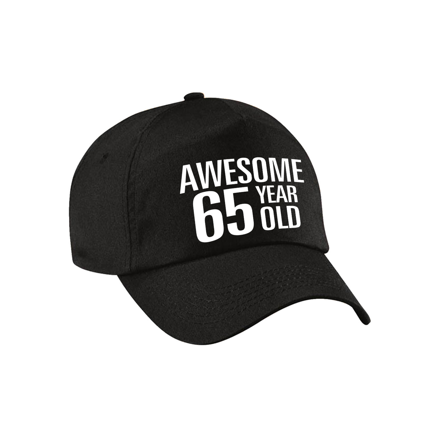 Awesome 65 year old verjaardag pet / cap zwart voor dames en heren
