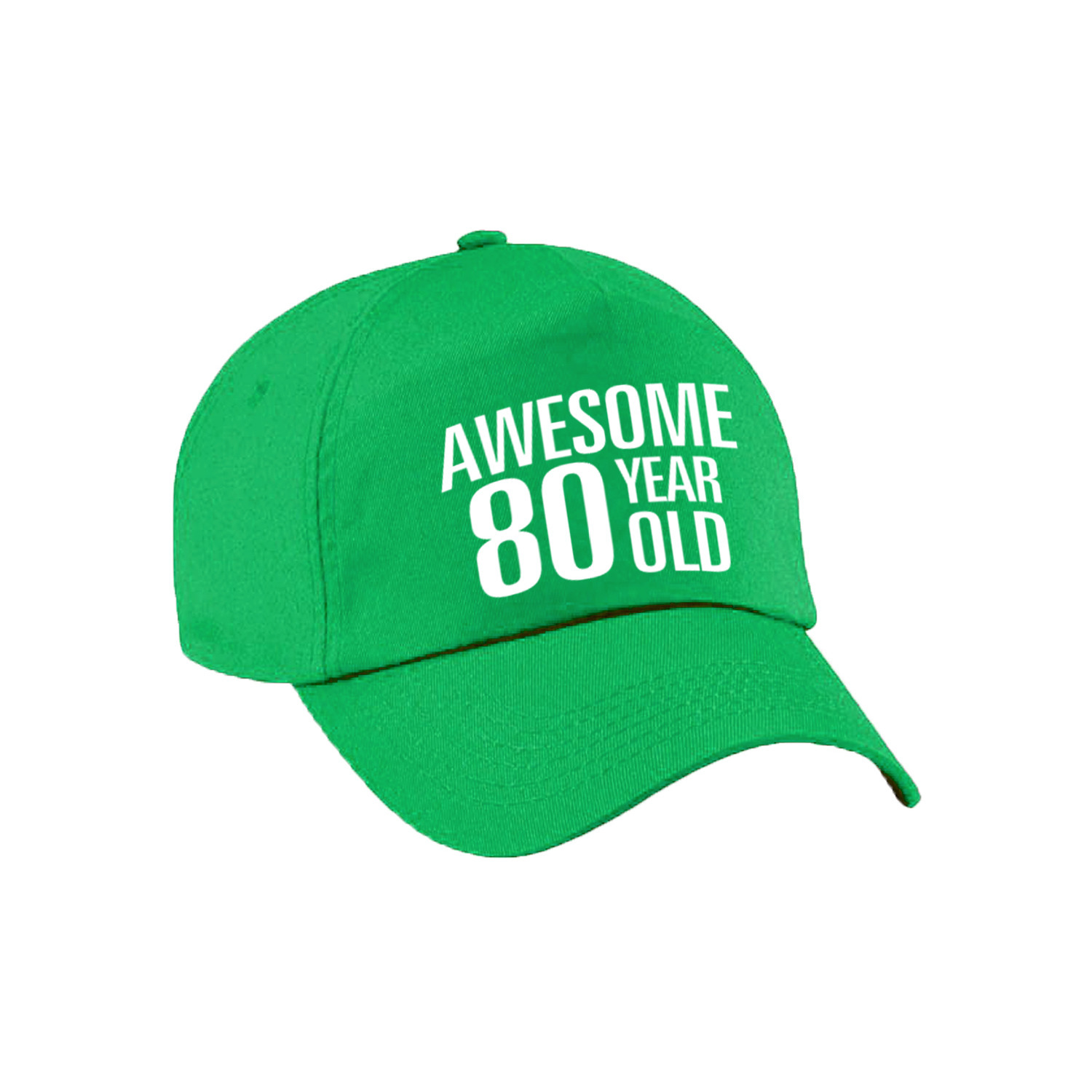 Awesome 80 year old verjaardag pet / cap groen voor dames en heren