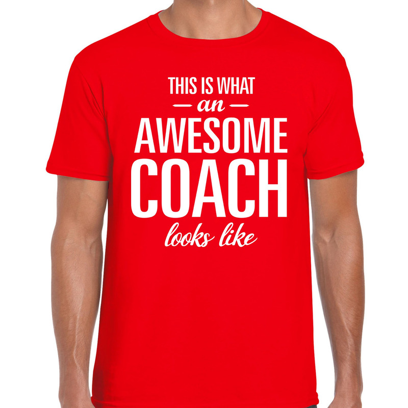Awesome Coach cadeau t-shirt rood heren