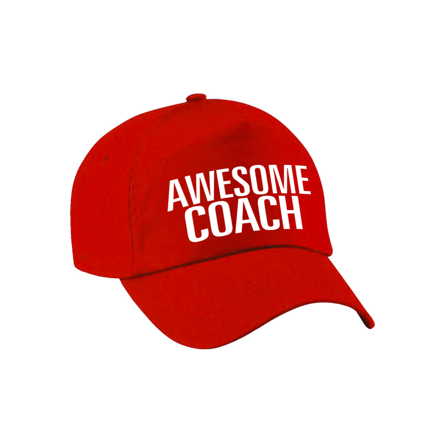 Awesome coach pet / cap rood voor dames en heren