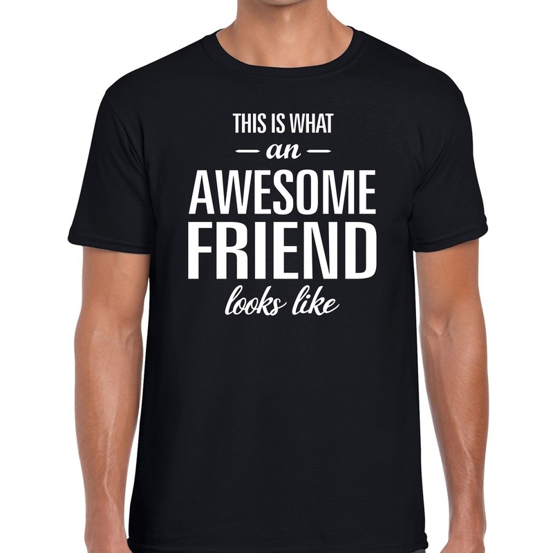 Awesome friend cadeau t-shirt zwart heren