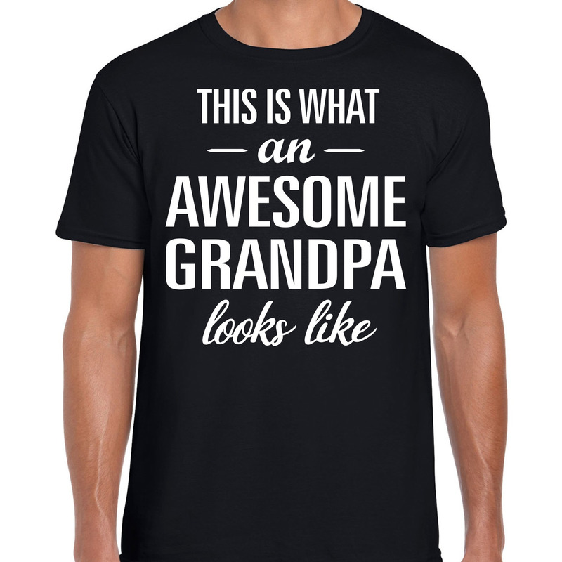 Awesome Grandpa / opa cadeau t-shirt zwart heren - Vaderdag