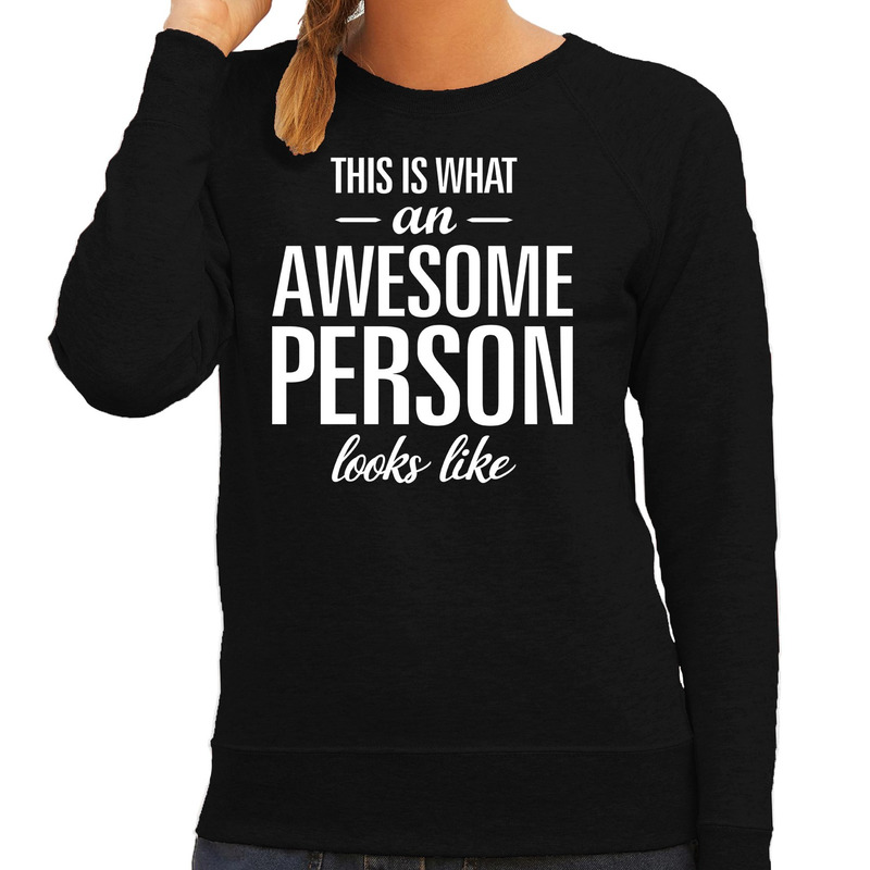Awesome person / persoon cadeau trui zwart dames