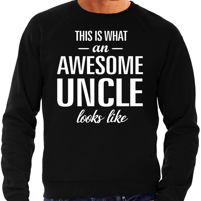 Awesome Uncle / oom cadeau sweater zwart heren