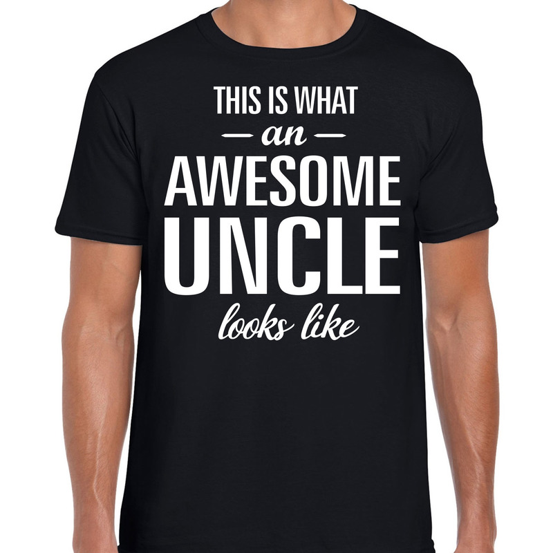 Awesome Uncle / oom cadeau t-shirt zwart heren