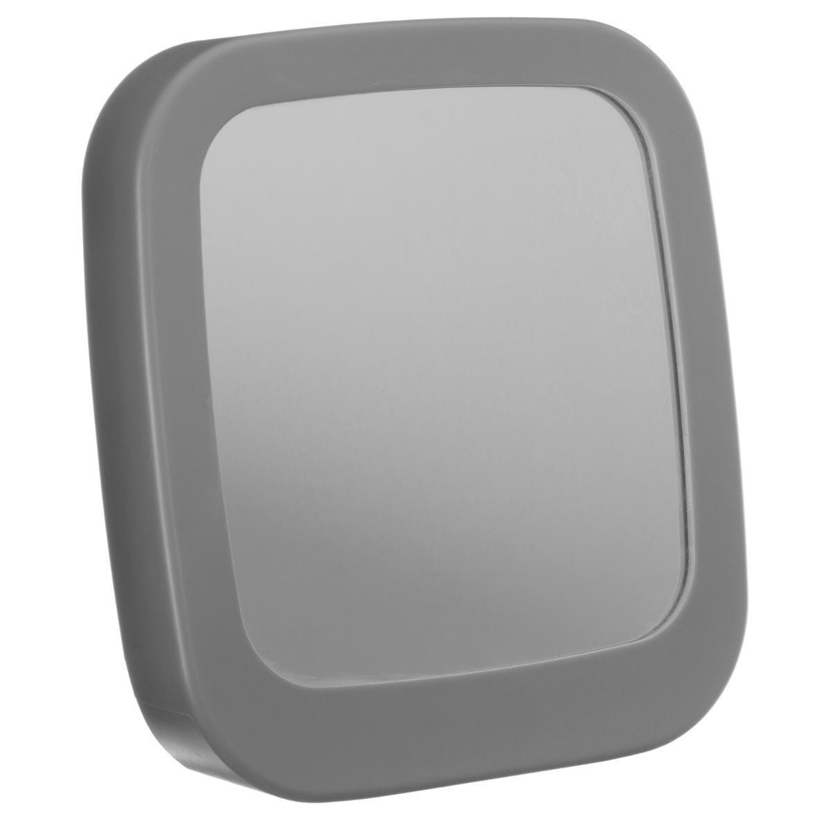 Basic make-up spiegel/scheerspiegel met standaard kunststof 18 x 20 x 6 cm grijs