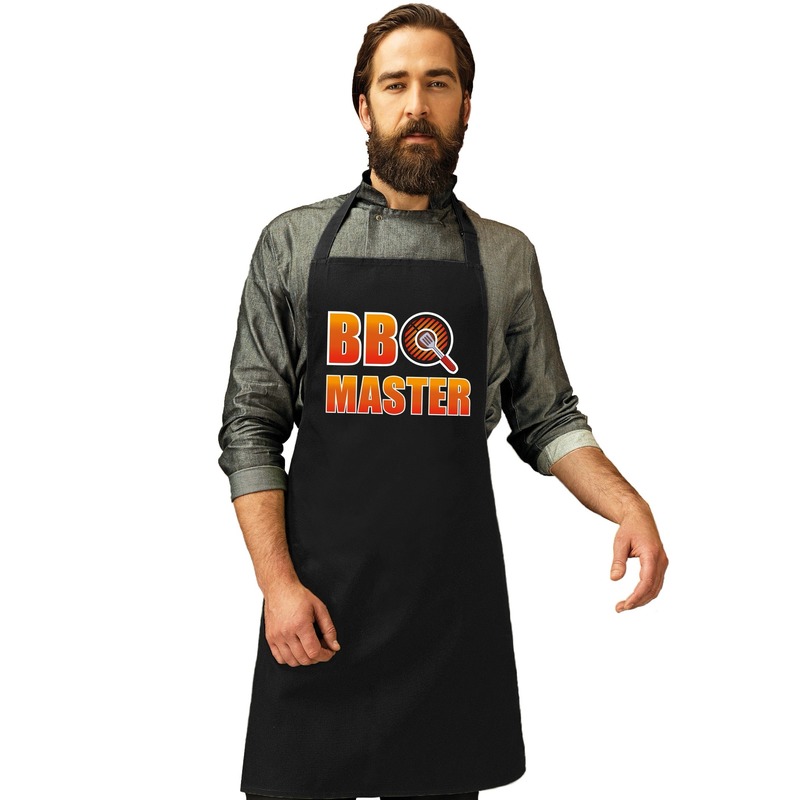 BBQ Master barbecueschort/ keukenschort zwart heren