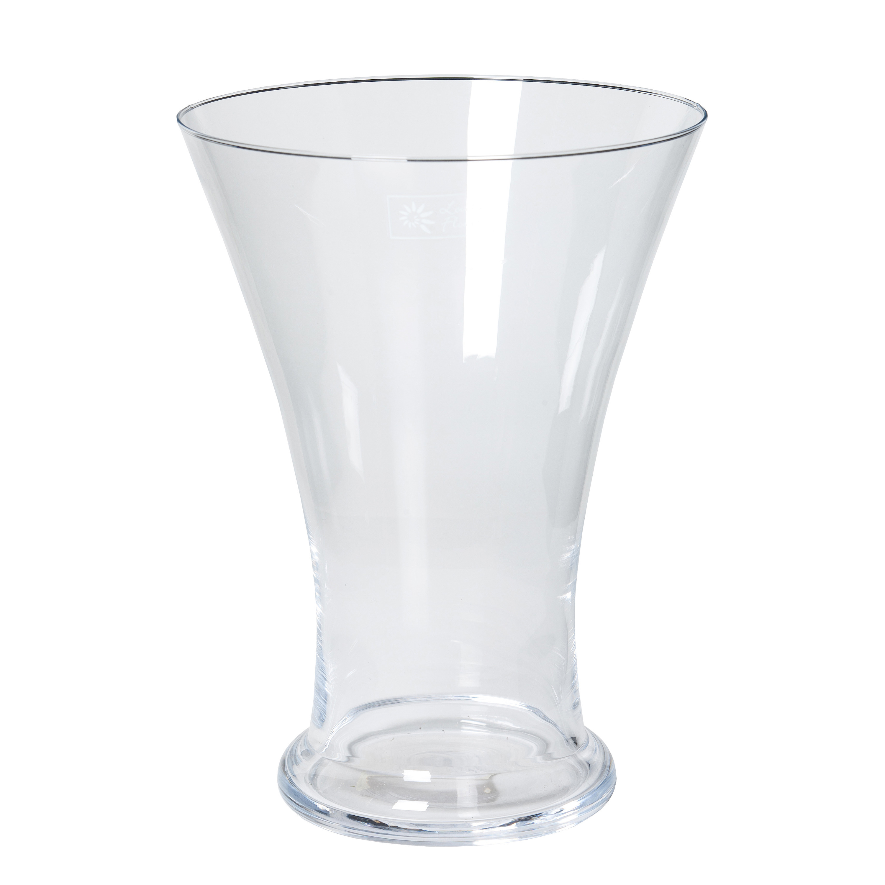 Bellatio Design Vaas taps uitlopend transparant glas 30 cm