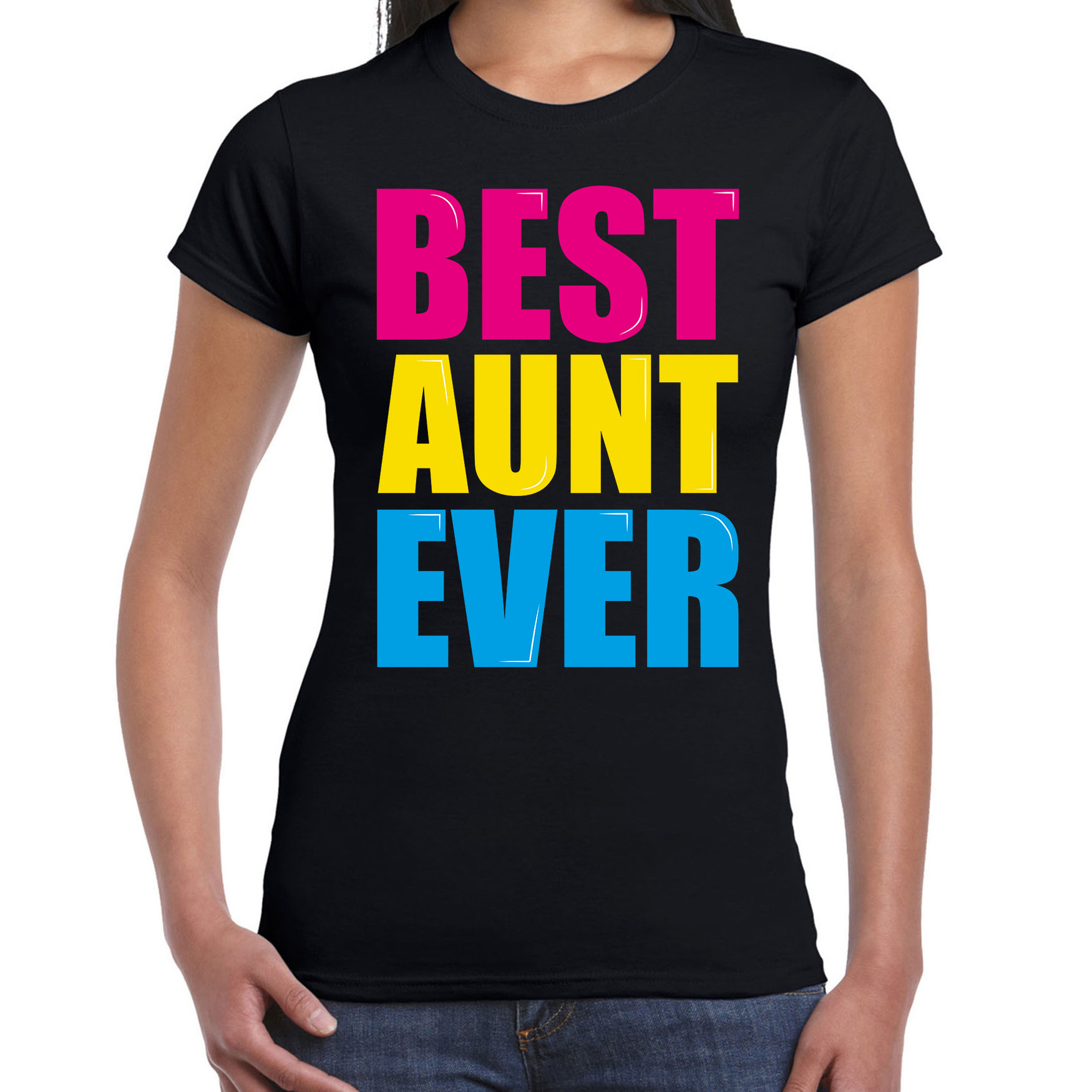 Best aunt ever / Beste tante ooit fun t-shirt zwart dames