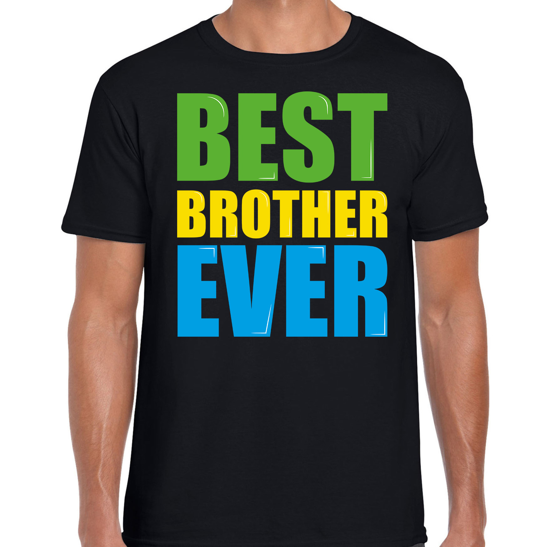 Best brother ever / Beste broer ooit fun t-shirt zwart heren