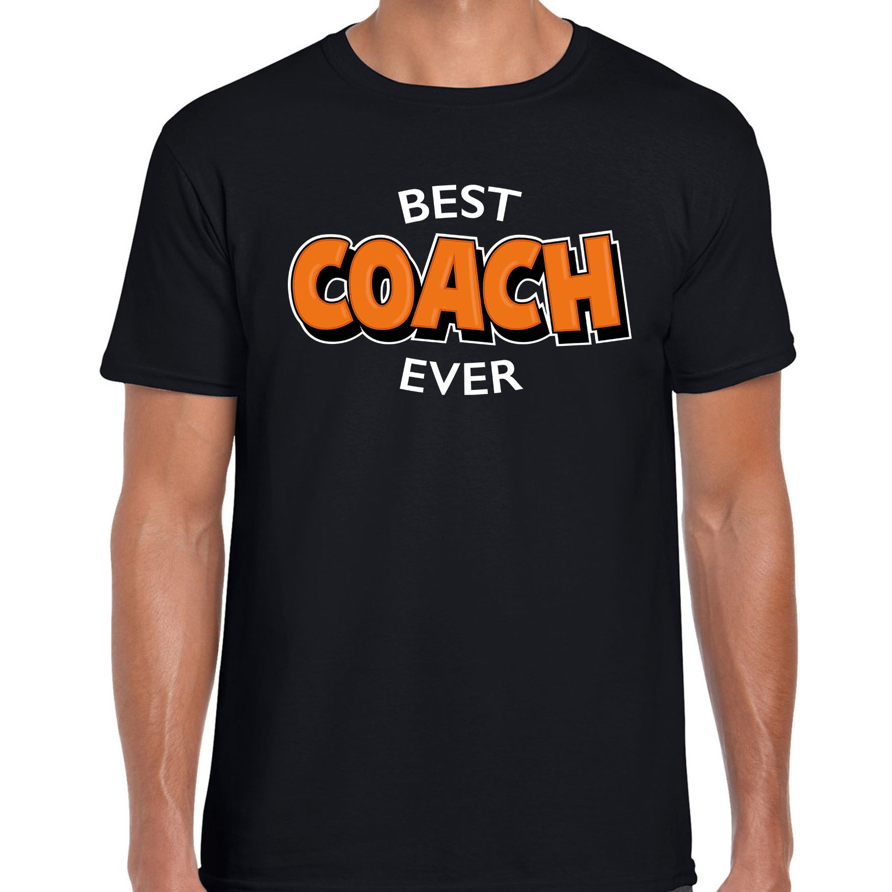 Best coach ever / beste coach ooit cadeau t-shirt zwart voor heren