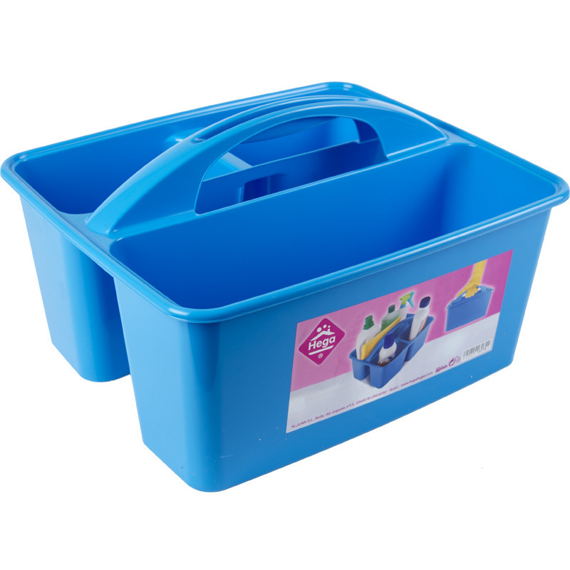 Blauwe opbergbox/opbergdoos mand met handvat 6 liter kunststof