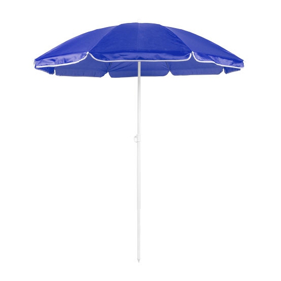 Blauwe strand parasol van nylon 150 cm