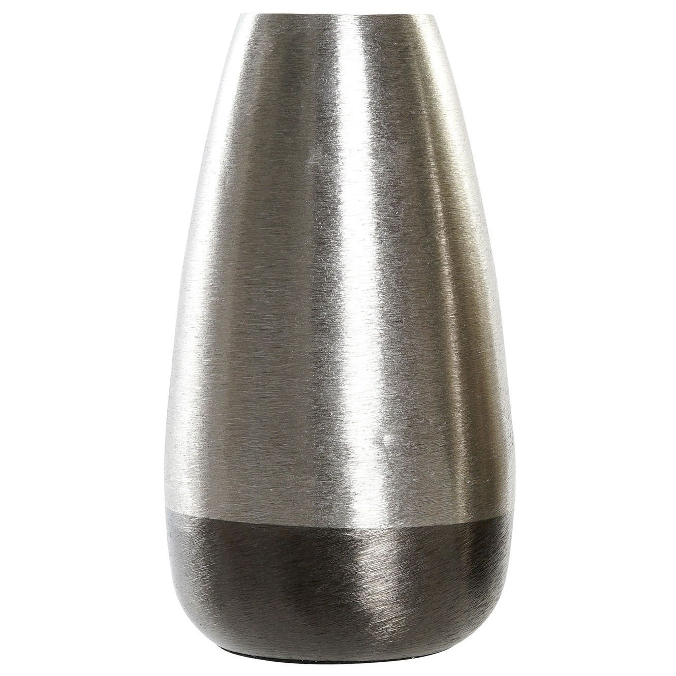 Bloemenvaas van alluminium zilver 16 x 31 cm