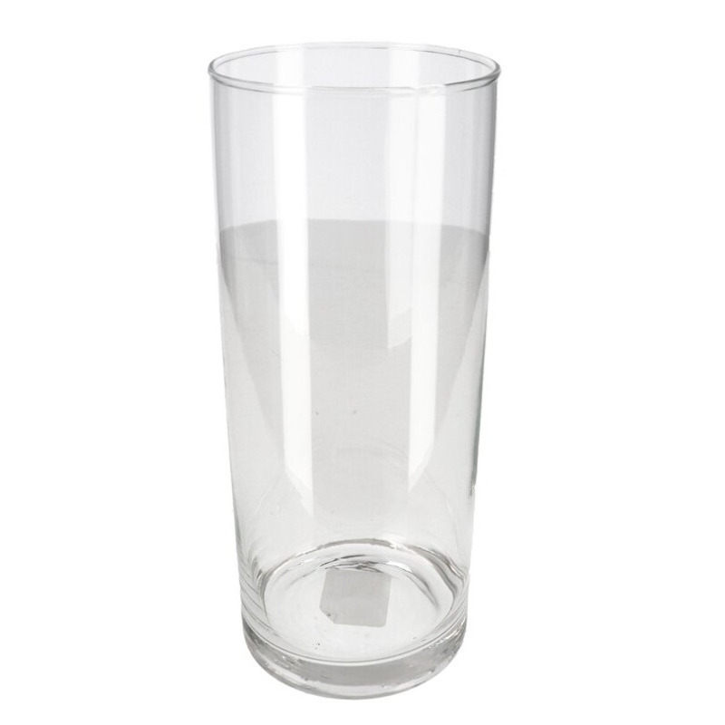 Bloemenvaas/vazen van transparant glas 25 x 10 cm