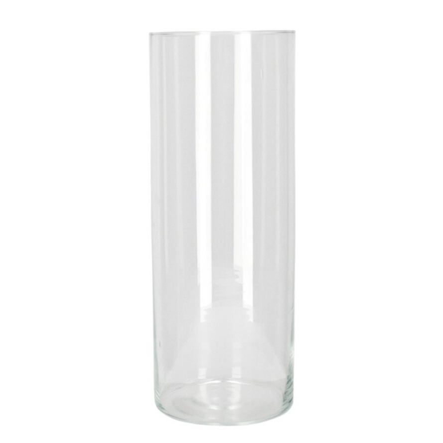 Bloemenvaas/vazen van transparant glas 40 x 15 cm