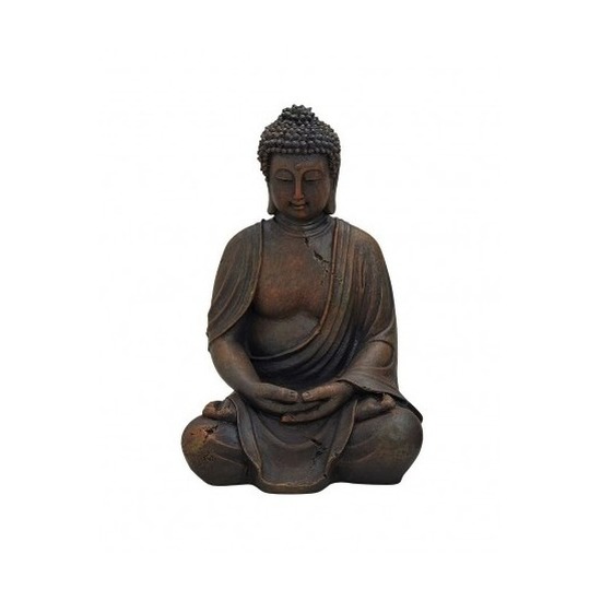 Boeddha beeld bruin 30 cm van polystone