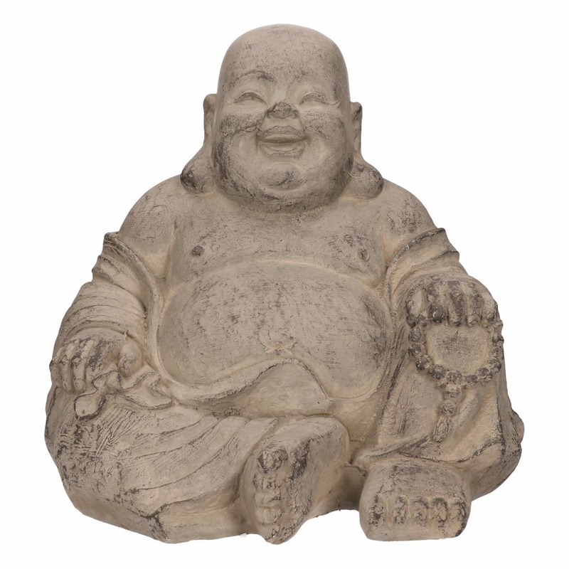 Boeddha beeldje happy 24 cm